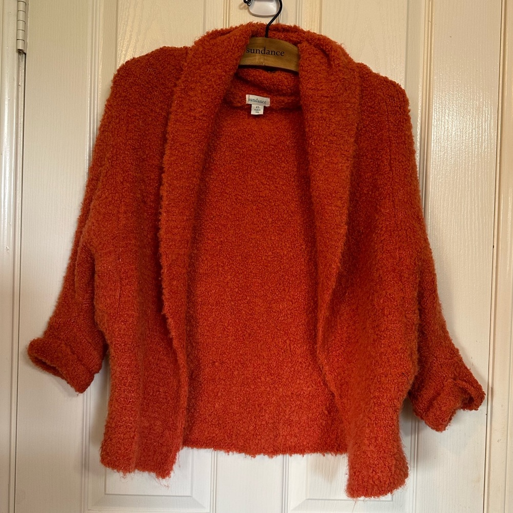 Sundance cardigan size XS fall orange
